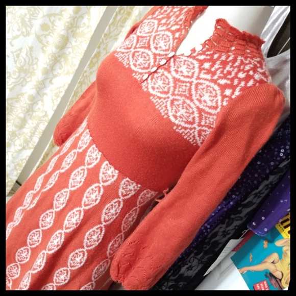 Sweet Vintage Knit Sweater Dress - Picture 3 of 5